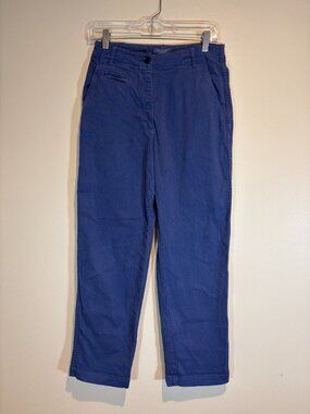 Toast Blue Chino Straight Leg Trousers Pants